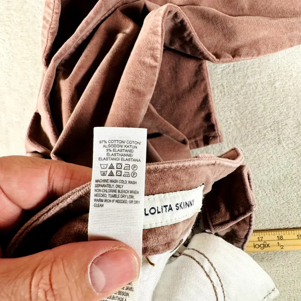 Lucky Brand Straight Leg Corduroy Pants in Dusty Rose